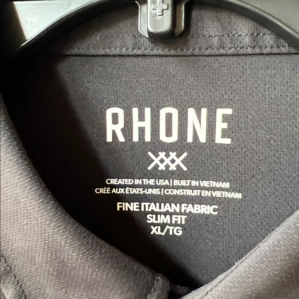 RHONE Men's Black Long Sleeve Performance Dress Shirt - Picture 2 of 7